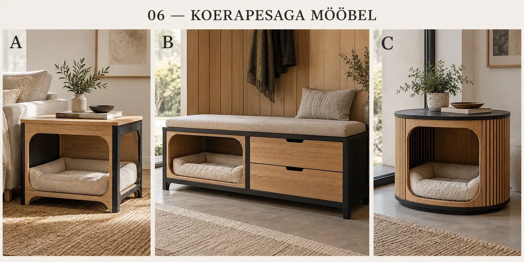 Koera magamiskoht mööbliesemena – variandid
