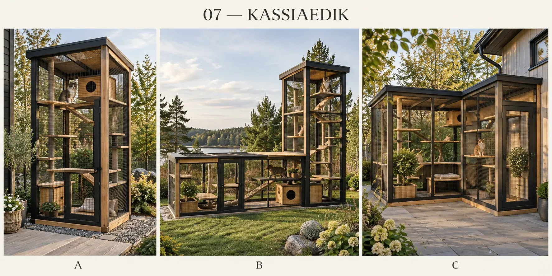 Kassi õueaedik – variandid