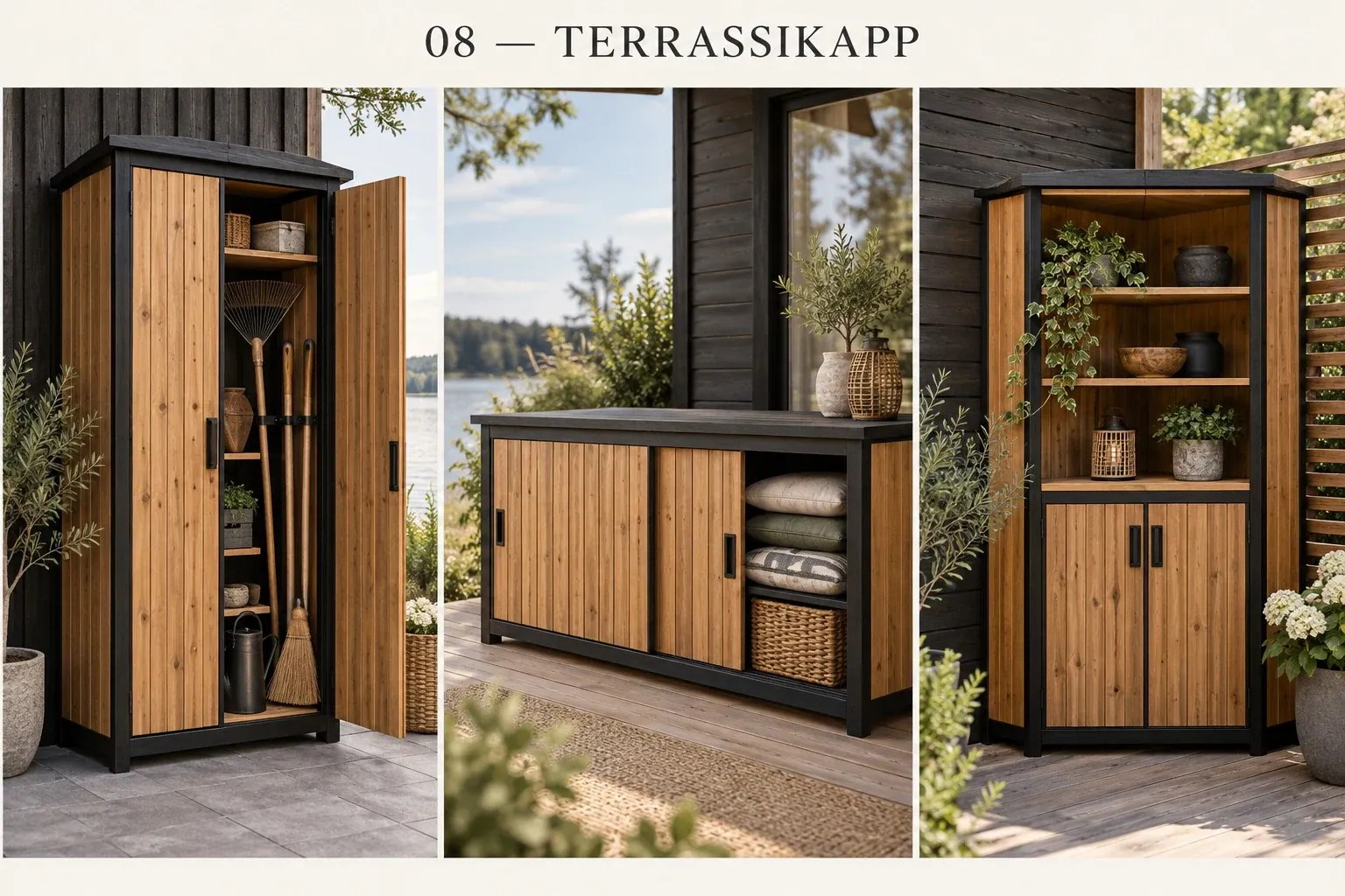 Terrassikapp – variandid