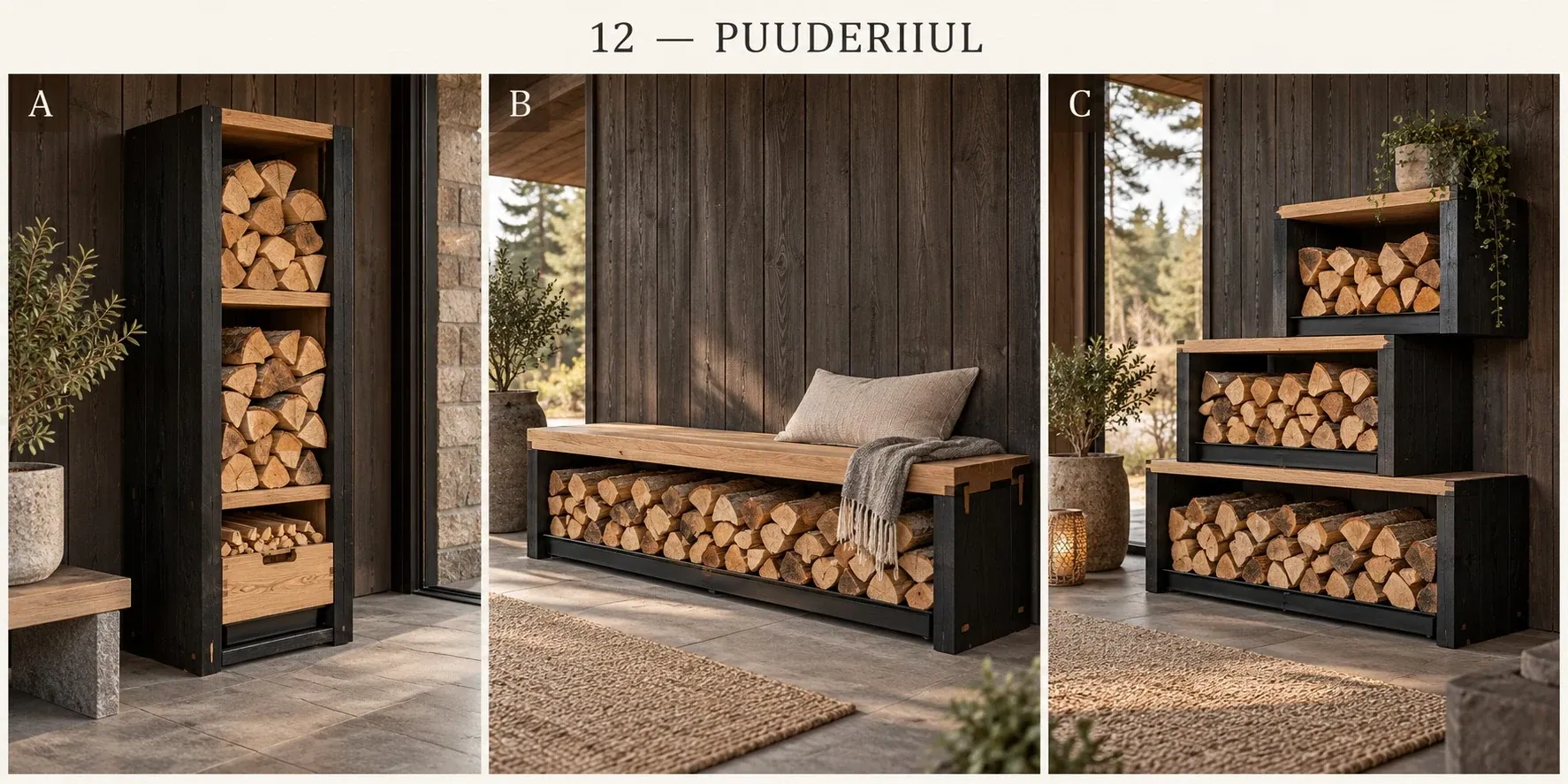 Disainiga puuderiiul – variandid